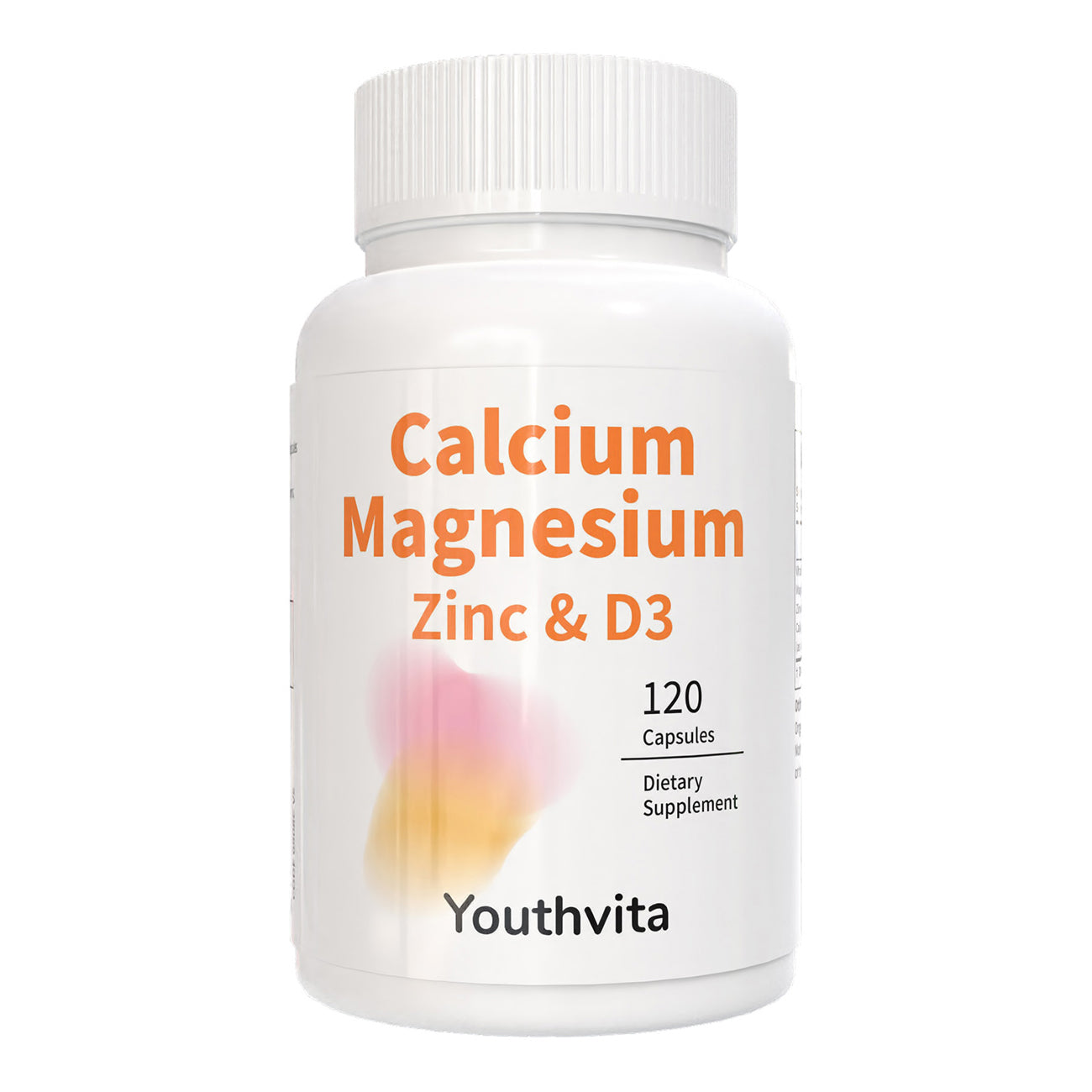 Calcium Magnesium Zinc VitaminD3 Capsules, Support Immune & Bone Health, 120 Count