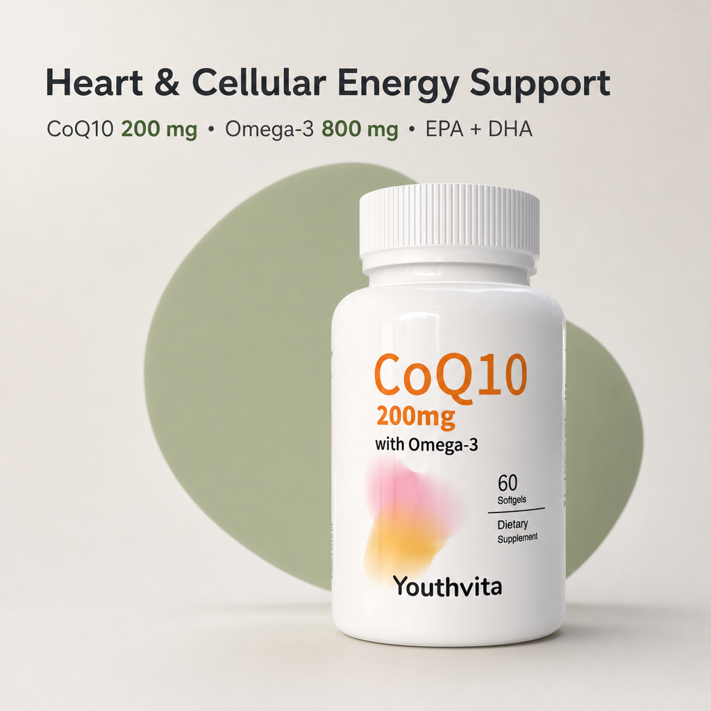 Youthvita CoQ10 200 mg with Omega-3, 60 Softgels