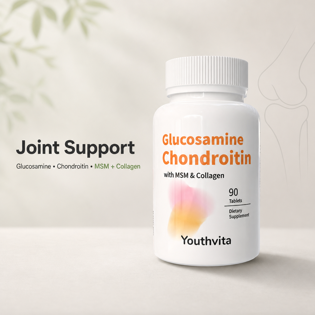 Youthvita Glucosamine Chondroitin with MSM & Collagen, 90 Tablets