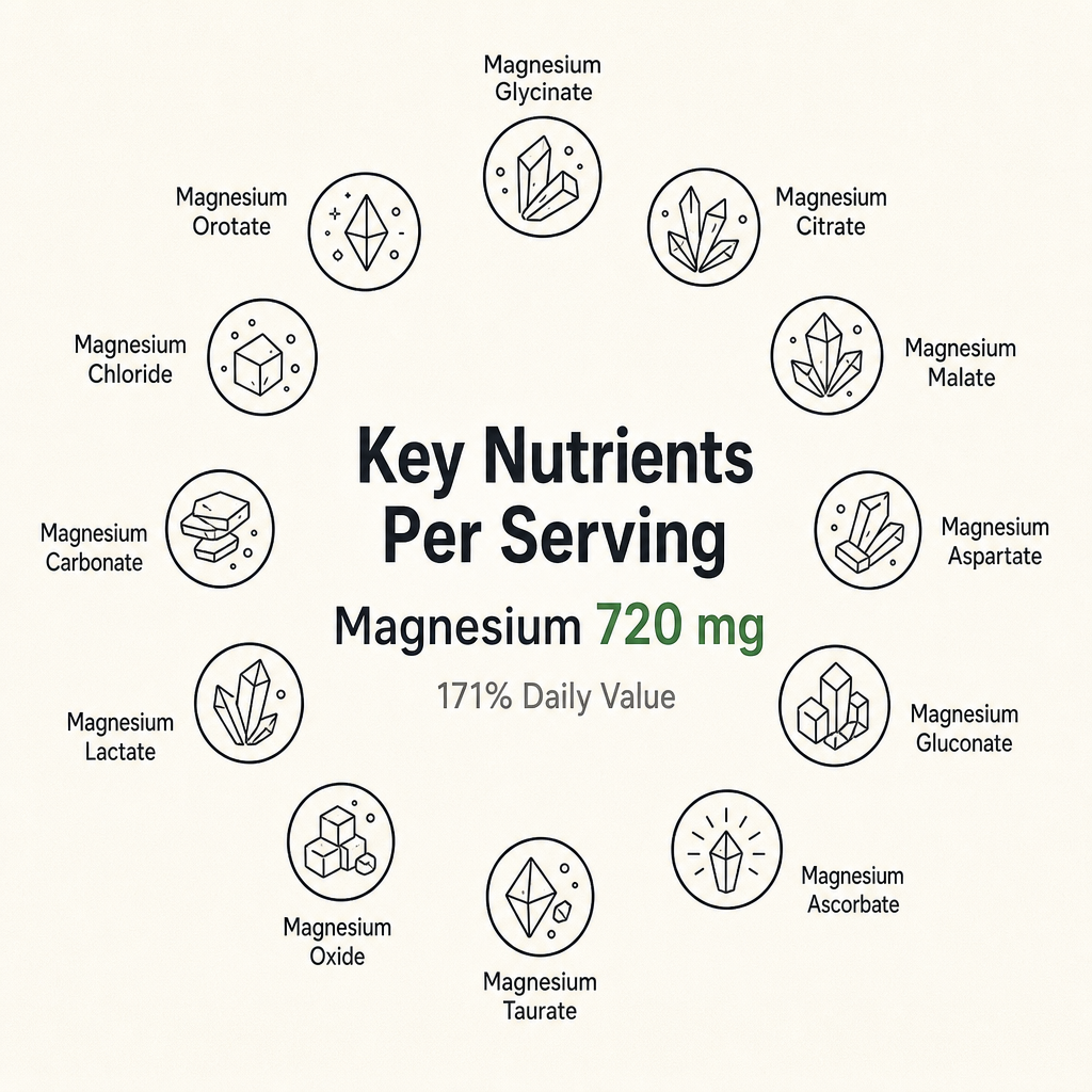 Youthvita Magnesium 12-in-1 Complex 720 mg, 30 Packets