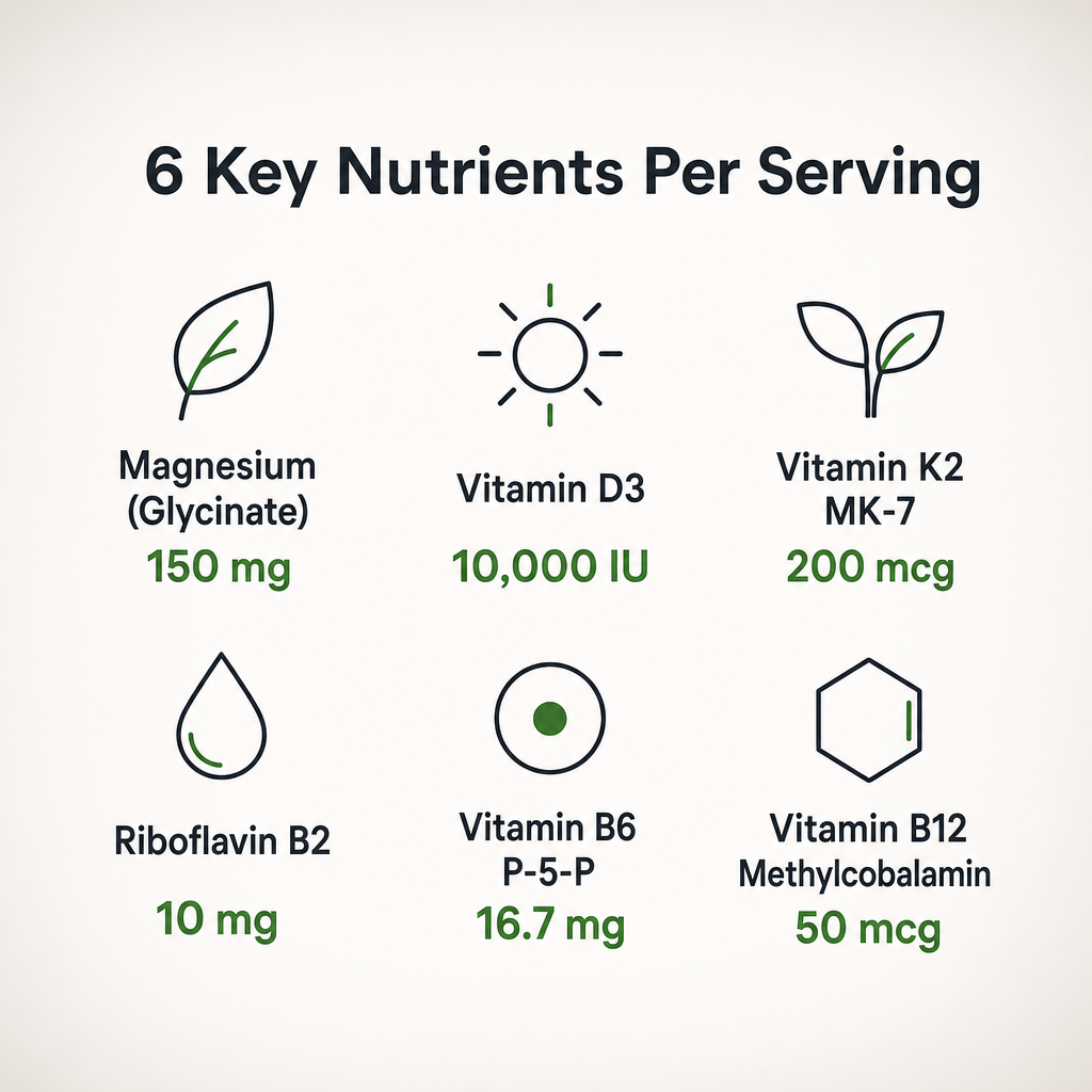 Youthvita Magnesium K2 D3 10000 IU with B-Complex, 90 Capsules