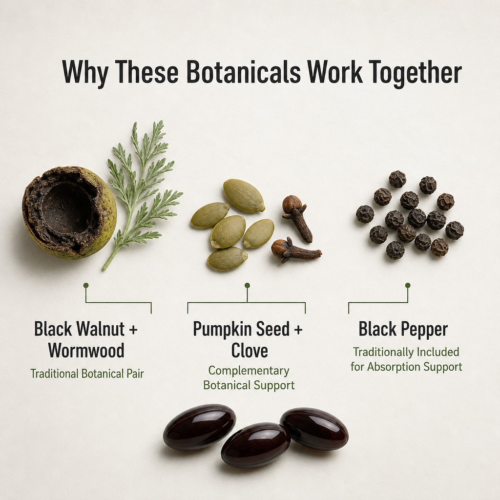 Youthvita Wormwood Black Walnut Cloves with Pumpkin Seed, 120 Softgels