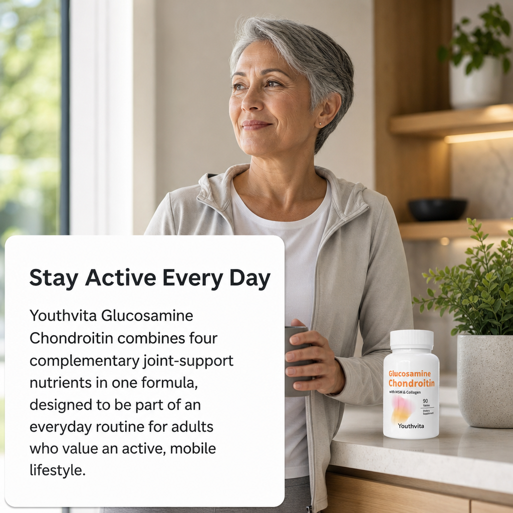 Youthvita Glucosamine Chondroitin with MSM & Collagen, 90 Tablets