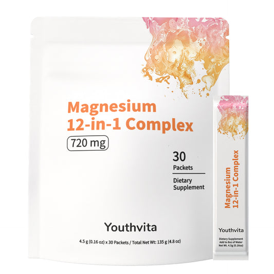 Youthvita Magnesium 12-in-1 Complex 720 mg, 30 Packets