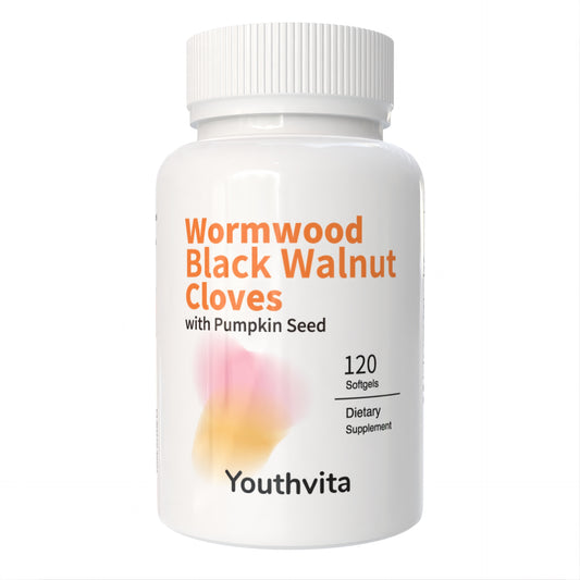 Youthvita Wormwood Black Walnut Cloves with Pumpkin Seed, 120 Softgels