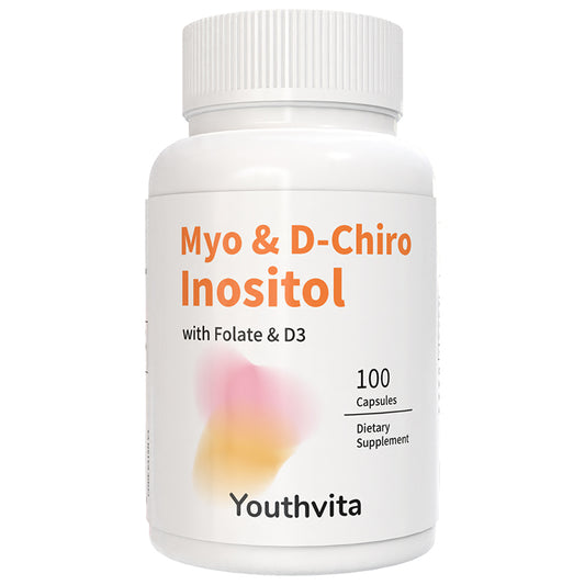 Myo-Inositol & D-Chiro Inositol Supplement for Women | Fertility Supplements for Hormonal Balance & Ovarian Health Support | Myoinositol | Ideal 40:1 Ratio | 20 Servings