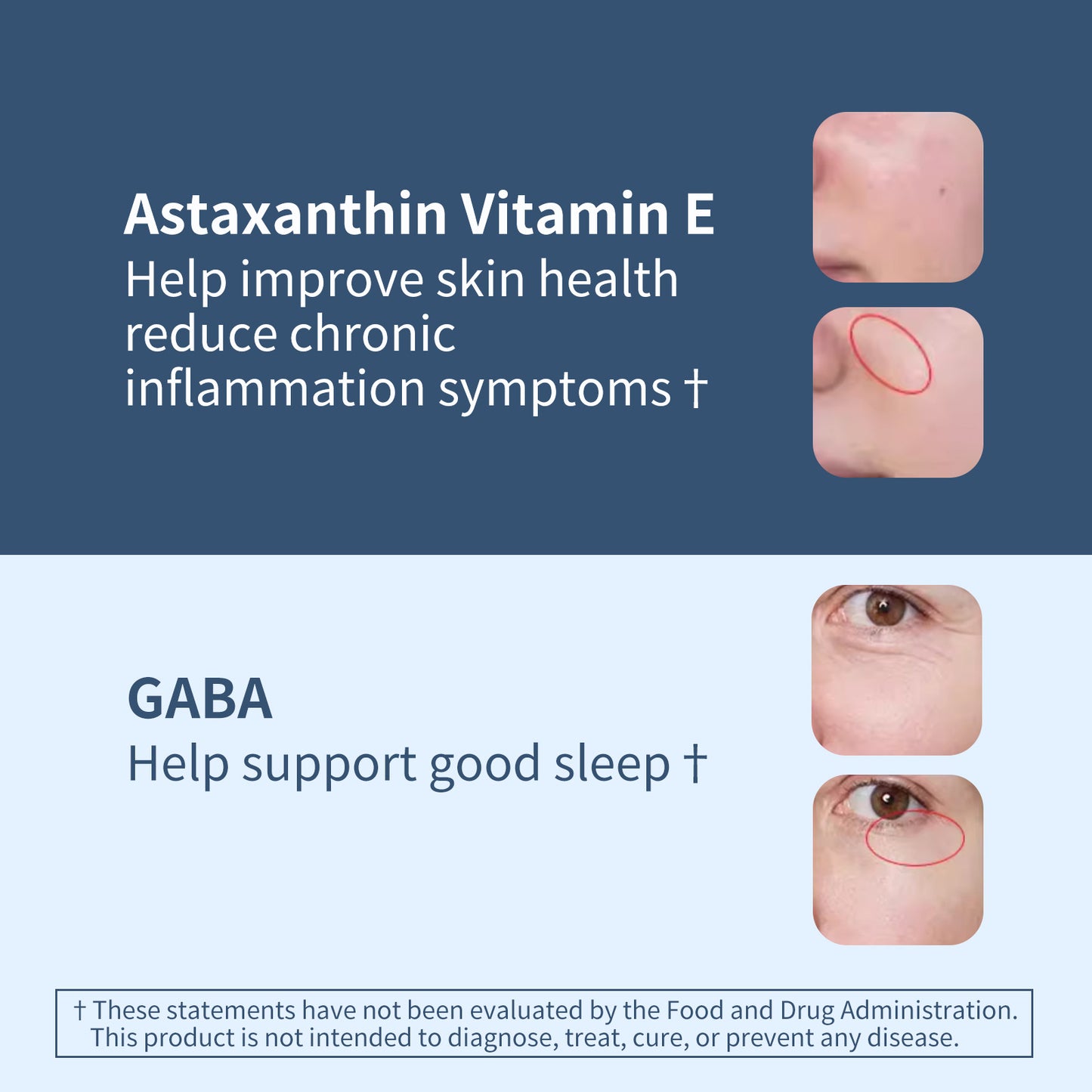 Collagen Peptides L-Glutathione Vitamin C GABA Astaxanthin Vitamin E,Support Skin Health,90 Capsules